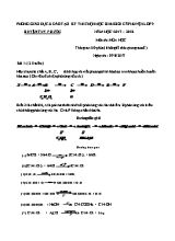 Đề thi chọn học sinh giỏi cấp huyện môn Hóa học Lớp 9 - Năm học 2017-2018 - Phòng GD & ĐT Tuy Phước (Có đáp án)